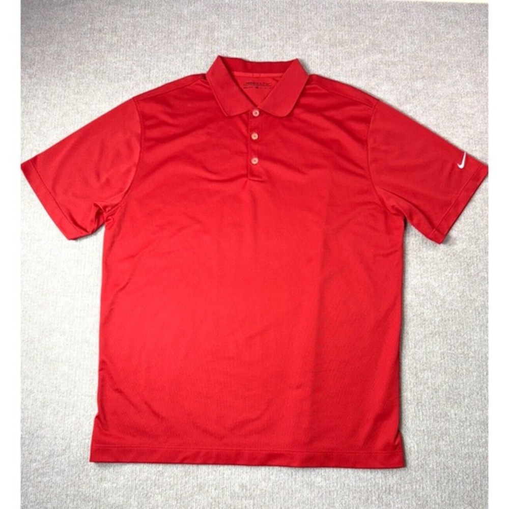 Men's Nike Golf Solid Red XL Dri-Fit Tiger Woods Inspired Sunday Red‎